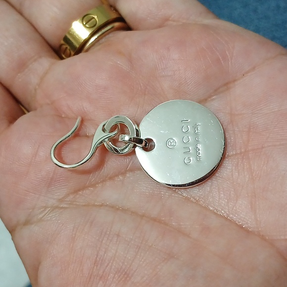 New gucci earrings Authentic dangle signature sterling silver Ag 925 mark - Picture 8 of 17